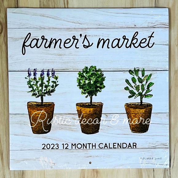 NEW 2023 /FARMERS MARKET CALENDAR Home Decor DIY Crafts Signs Project - Picture 1 of 2
